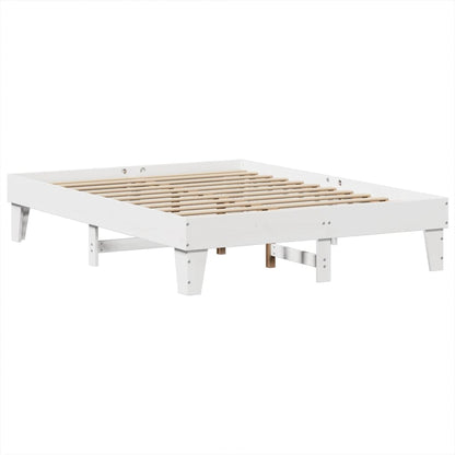 Bed Frame without Mattress White 160x200 cm Solid Wood Pine