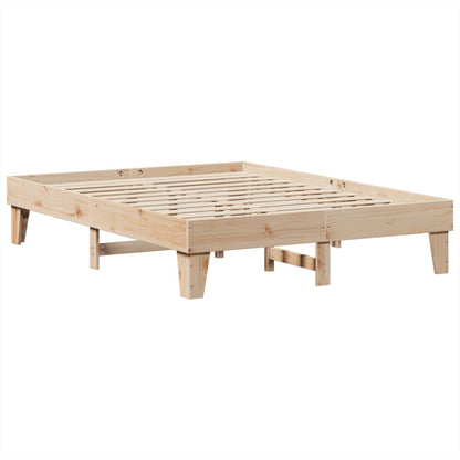 Bed Frame without Mattress 150x200 cm King Size Solid Wood Pine