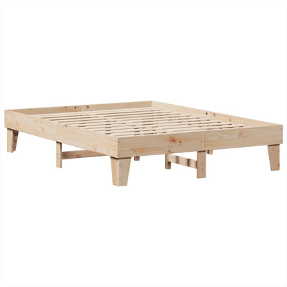 Bed Frame without Mattress 140x200 cm Solid Wood Pine