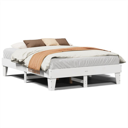 Bed Frame without Mattress White 140x200 cm Solid Wood Pine