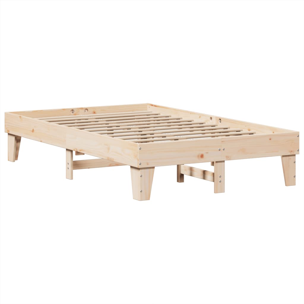 Bed Frame without Mattress 120x200 cm Solid Wood Pine