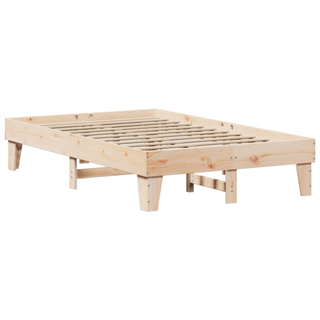 Bed Frame without Mattress 120x200 cm Solid Wood Pine