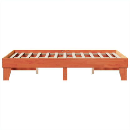 Bed Frame without Mattress Wax Brown 120x200 cm Solid Wood Pine