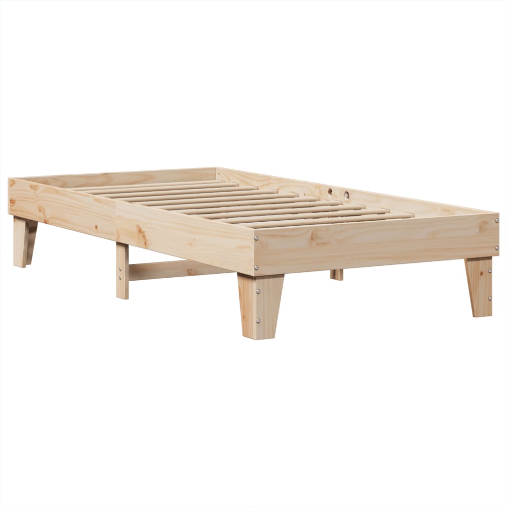 Bed Frame without Mattress 100x200 cm Solid Wood Pine