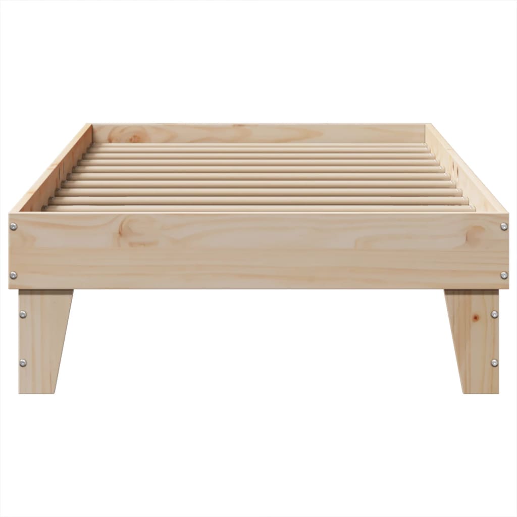 Bed Frame without Mattress 100x200 cm Solid Wood Pine