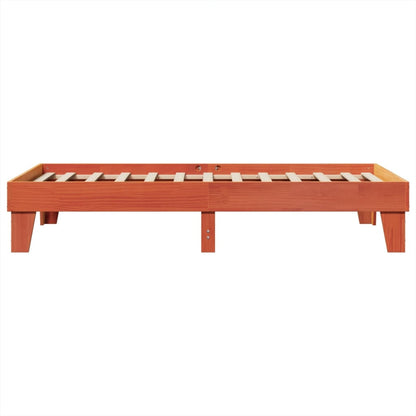 Bed Frame without Mattress Wax Brown 100x200 cm Solid Wood Pine