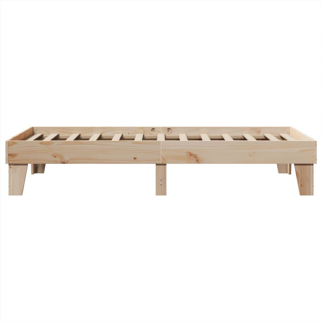 Bed Frame without Mattress 90x200 cm Solid Wood Pine