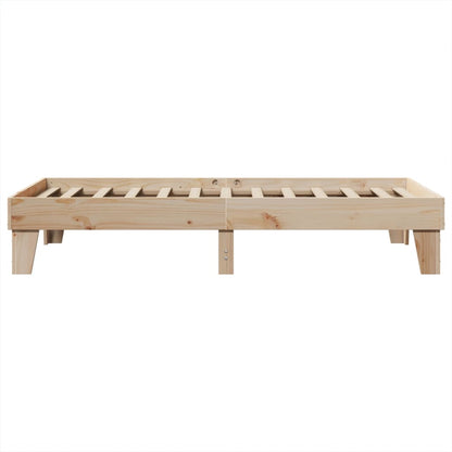 Bed Frame without Mattress 90x200 cm Solid Wood Pine