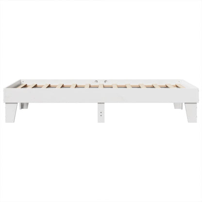 Bed Frame without Mattress White 90x200 cm Solid Wood Pine