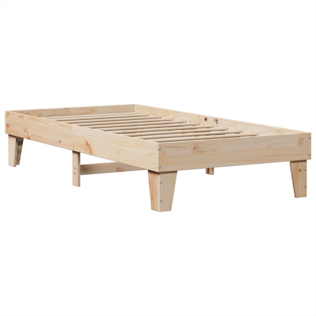 Bed Frame without Mattress 90x190 cm Single Solid Wood Pine