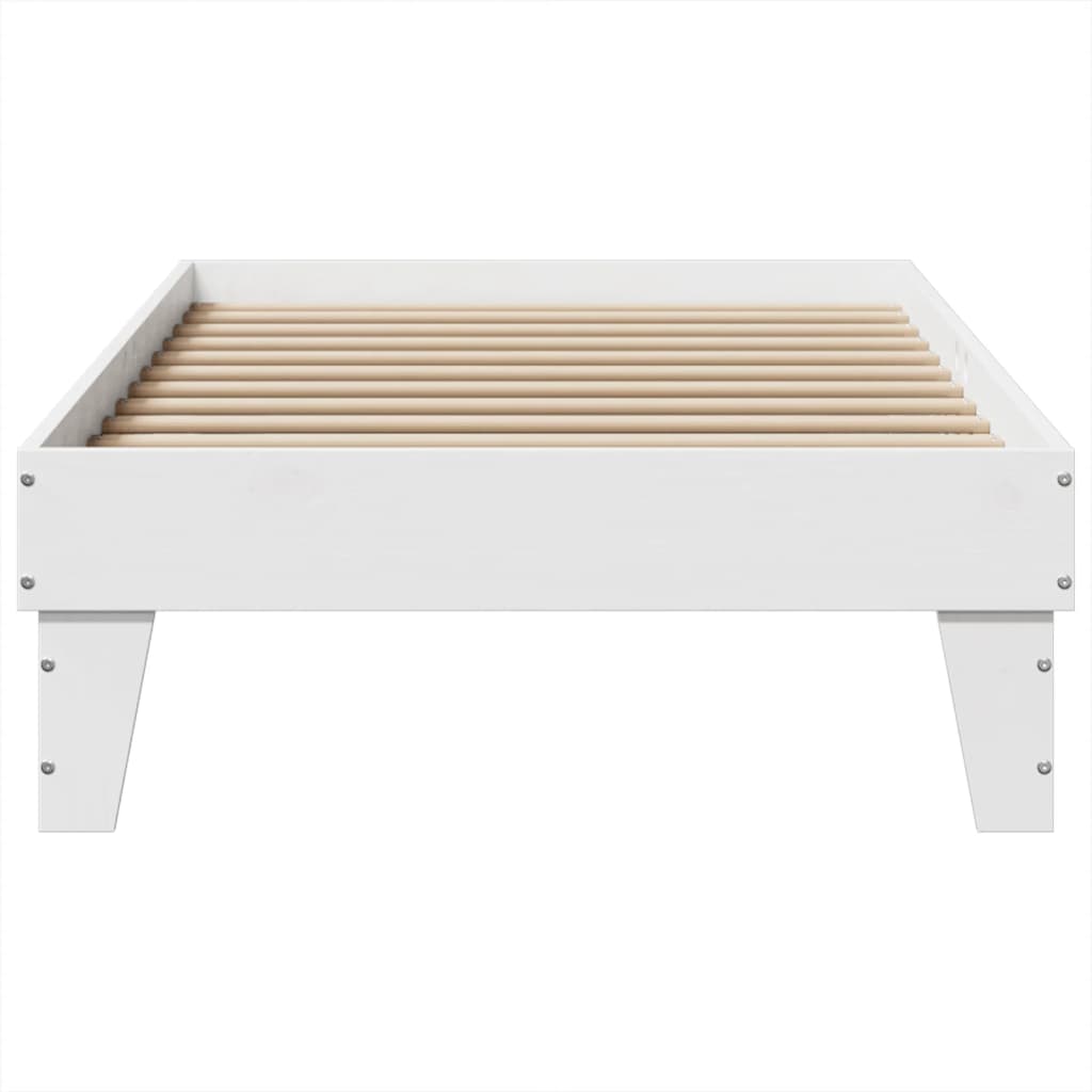 Bed Frame without Mattress White 90x190 cm Single Solid Wood Pine