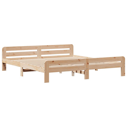 Bed Frame without Mattress 200x200 cm Solid Wood Pine