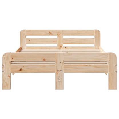 Bed Frame without Mattress 200x200 cm Solid Wood Pine