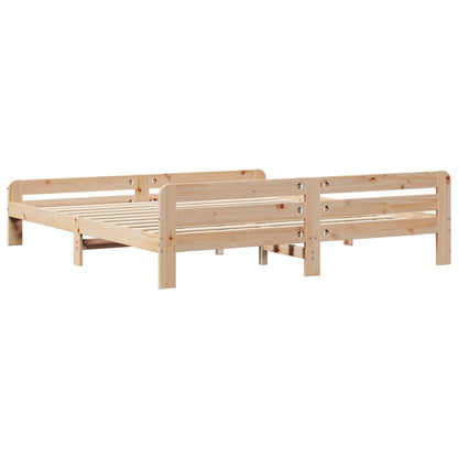 Bed Frame without Mattress 200x200 cm Solid Wood Pine