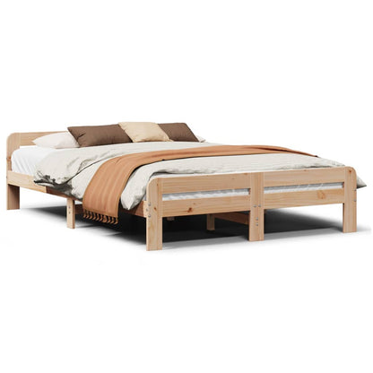 Bed Frame without Mattress 160x200 cm Solid Wood Pine