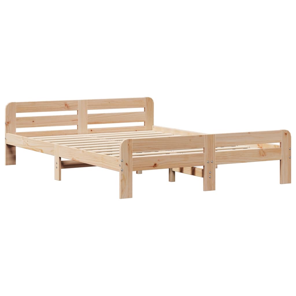 Bed Frame without Mattress 160x200 cm Solid Wood Pine