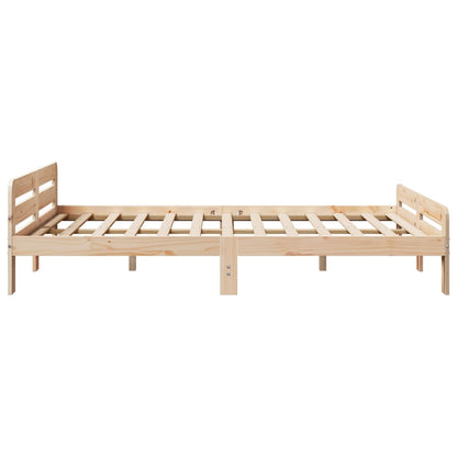 Bed Frame without Mattress 160x200 cm Solid Wood Pine