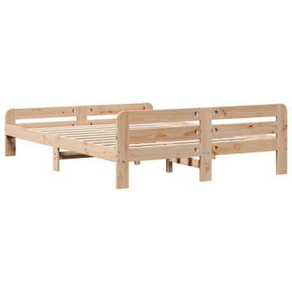 Bed Frame without Mattress 160x200 cm Solid Wood Pine