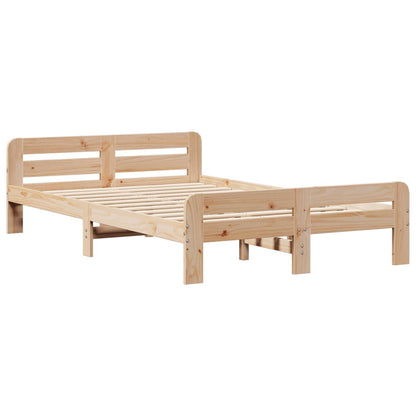 Bed Frame without Mattress 120x200 cm Solid Wood Pine