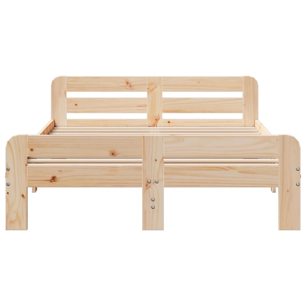 Bed Frame without Mattress 120x200 cm Solid Wood Pine