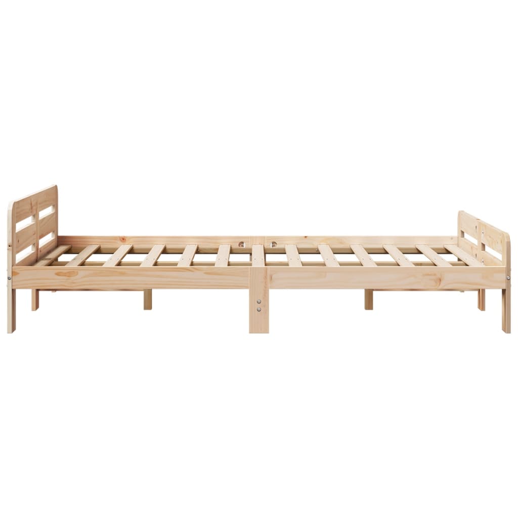 Bed Frame without Mattress 120x200 cm Solid Wood Pine