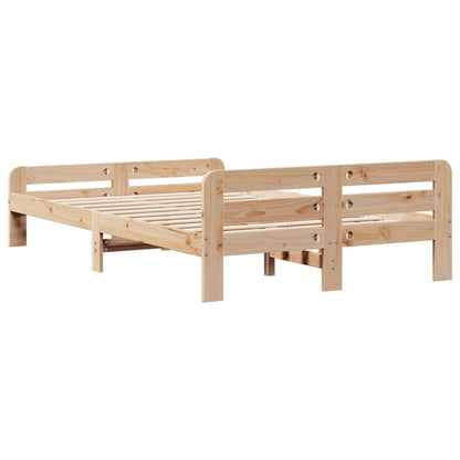 Bed Frame without Mattress 120x200 cm Solid Wood Pine