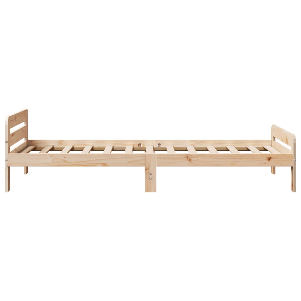 Bed Frame without Mattress 100x200 cm Solid Wood Pine