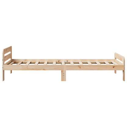 Bed Frame without Mattress 100x200 cm Solid Wood Pine