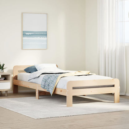 Bed Frame without Mattress 100x200 cm Solid Wood Pine