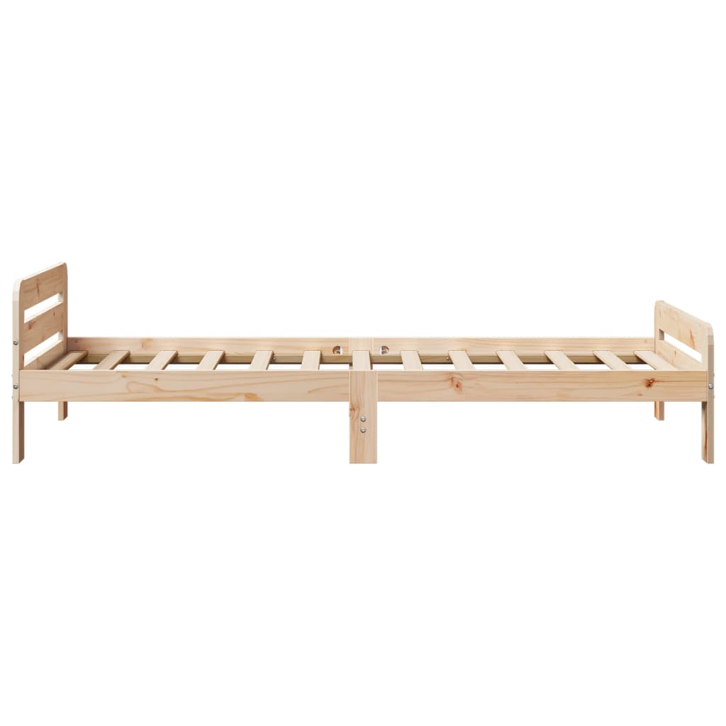 Bed Frame without Mattress 90x200 cm Solid Wood Pine