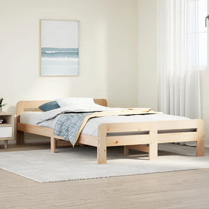 Bed Frame without Mattress 120x190 cm Small Double Solid Wood Pine