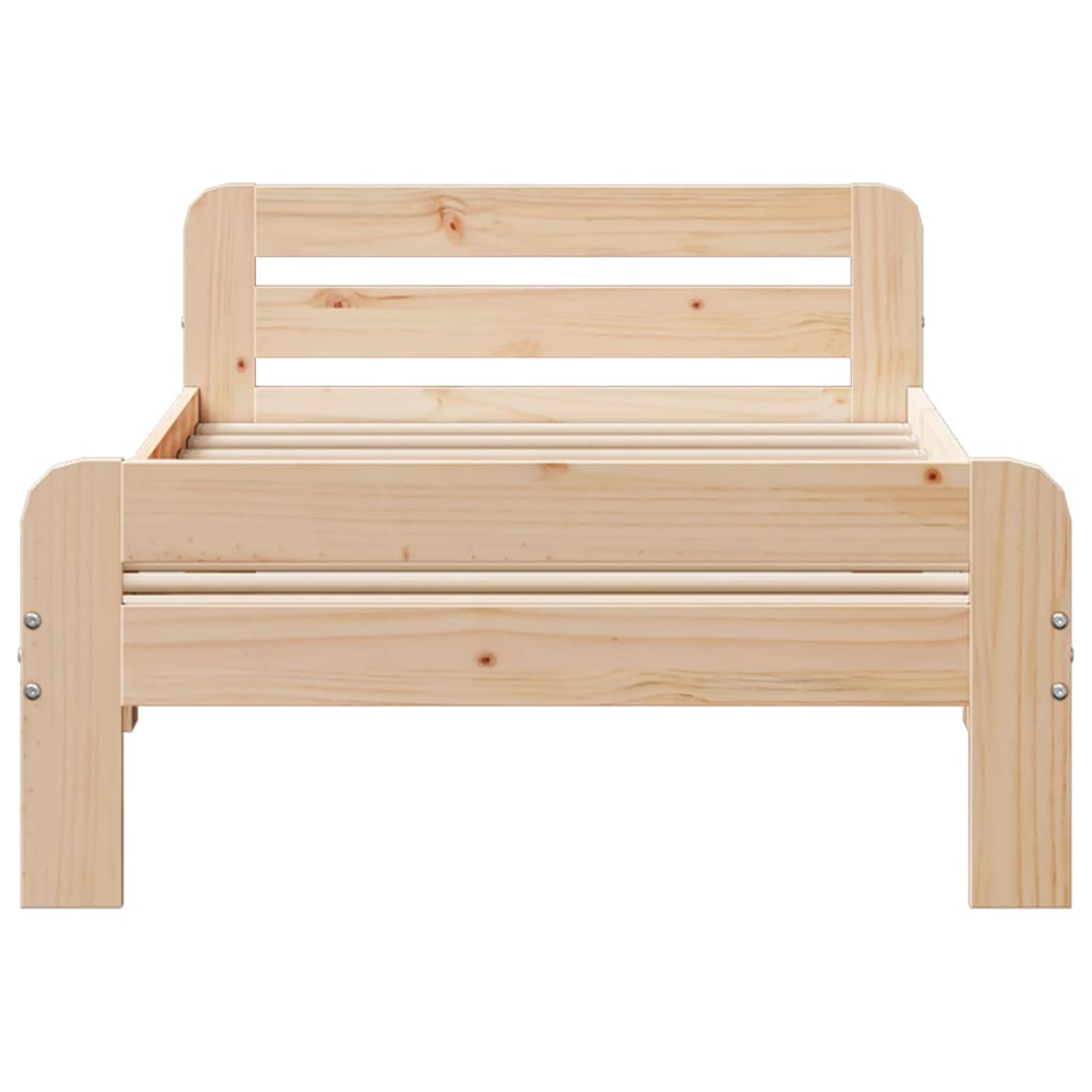 Bed Frame without Mattress 90x190 cm Single Solid Wood Pine