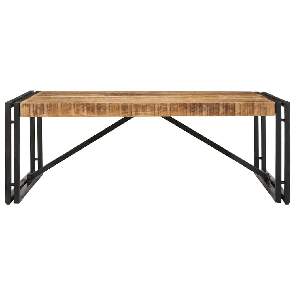 Coffee Table 100x100x35 cm Solid Rough Wood Mango