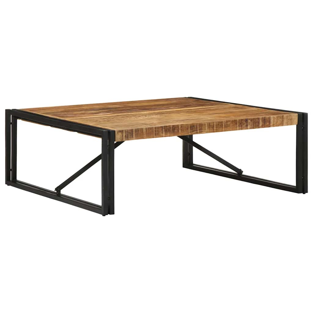 Coffee Table 100x100x35 cm Solid Rough Wood Mango