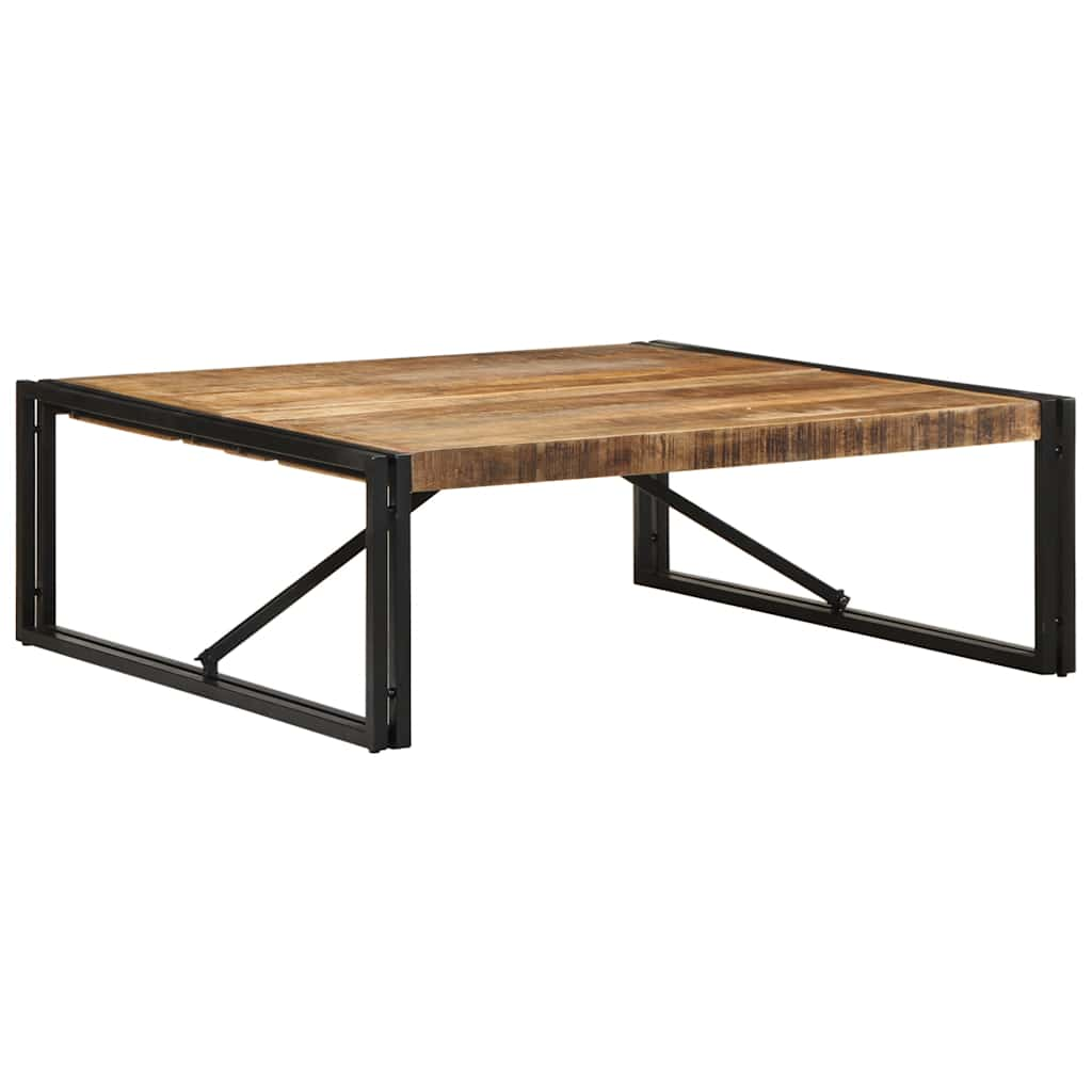 Coffee Table 100x100x35 cm Solid Rough Wood Mango