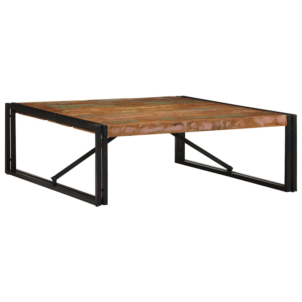 Coffee Table Multicolour 100x100x35 cm Solid Wood Reclaimed