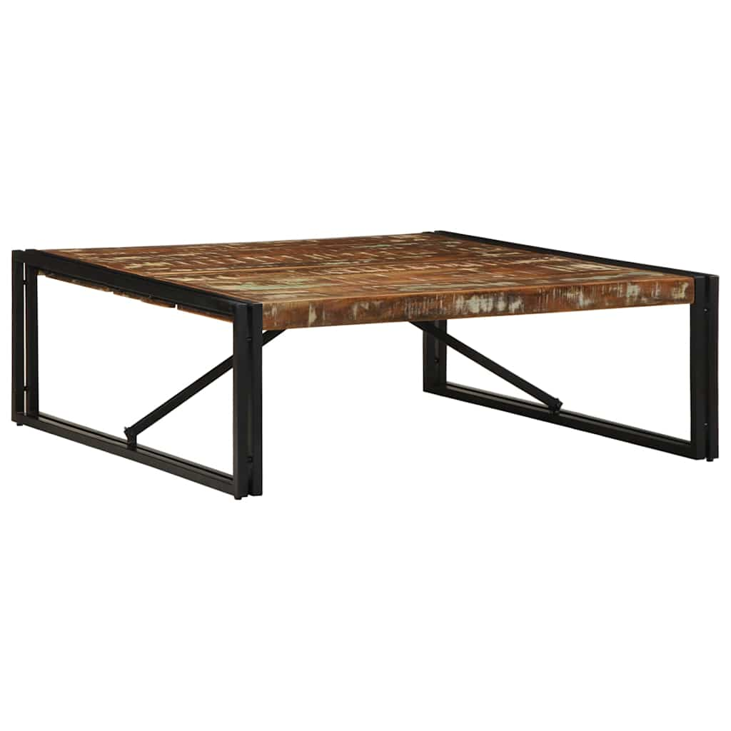 Coffee Table Multicolour 100x100x35 cm Solid Wood Reclaimed