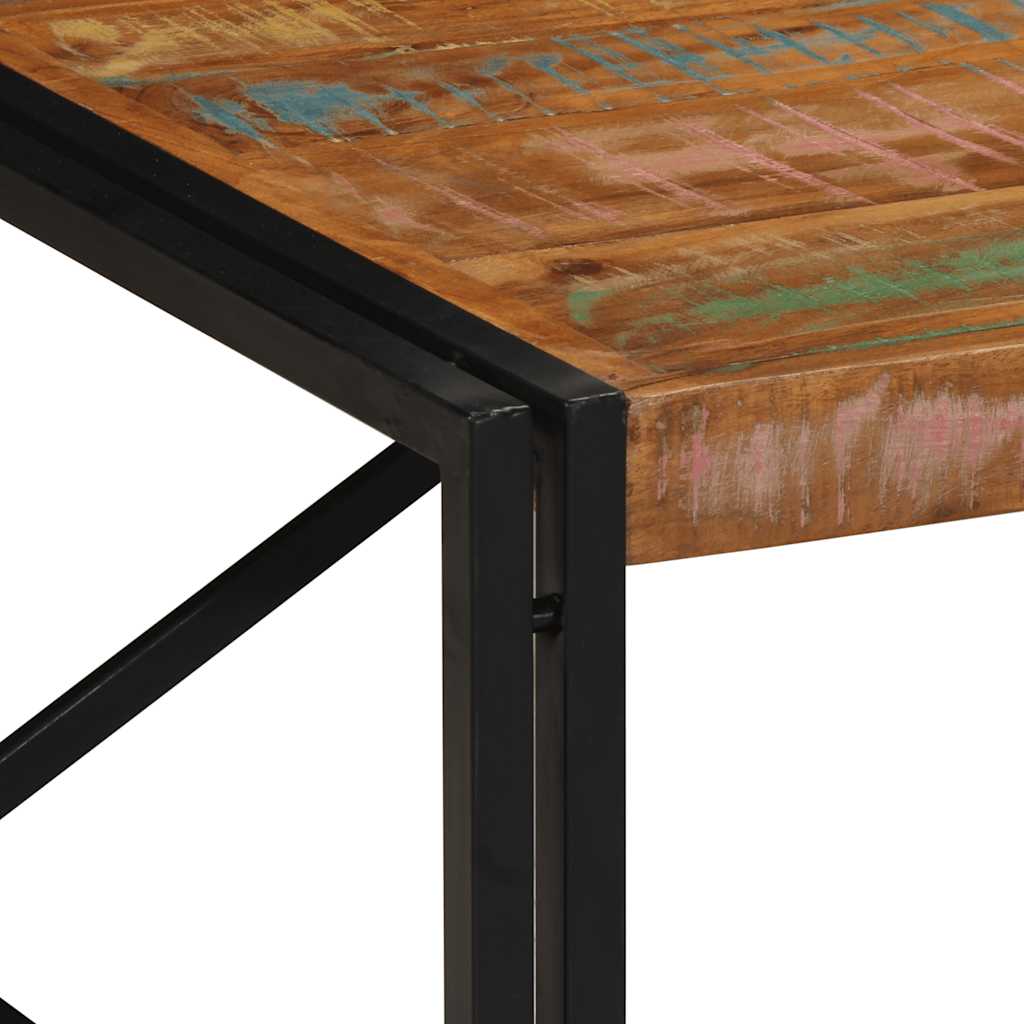 Coffee Table Multicolour 100x100x35 cm Solid Wood Reclaimed