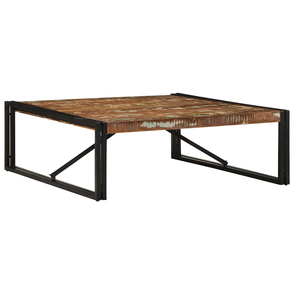 Coffee Table Multicolour 100x100x35 cm Solid Wood Reclaimed