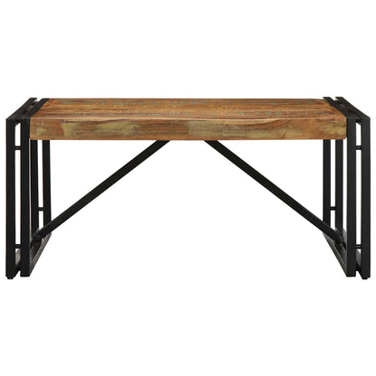 Coffee Table Multicolour 80x80x35 cm Solid Wood Reclaimed