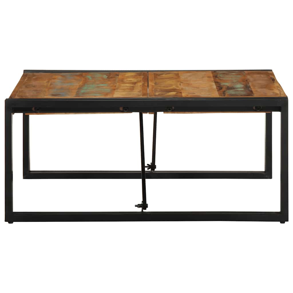 Coffee Table Multicolour 80x80x35 cm Solid Wood Reclaimed