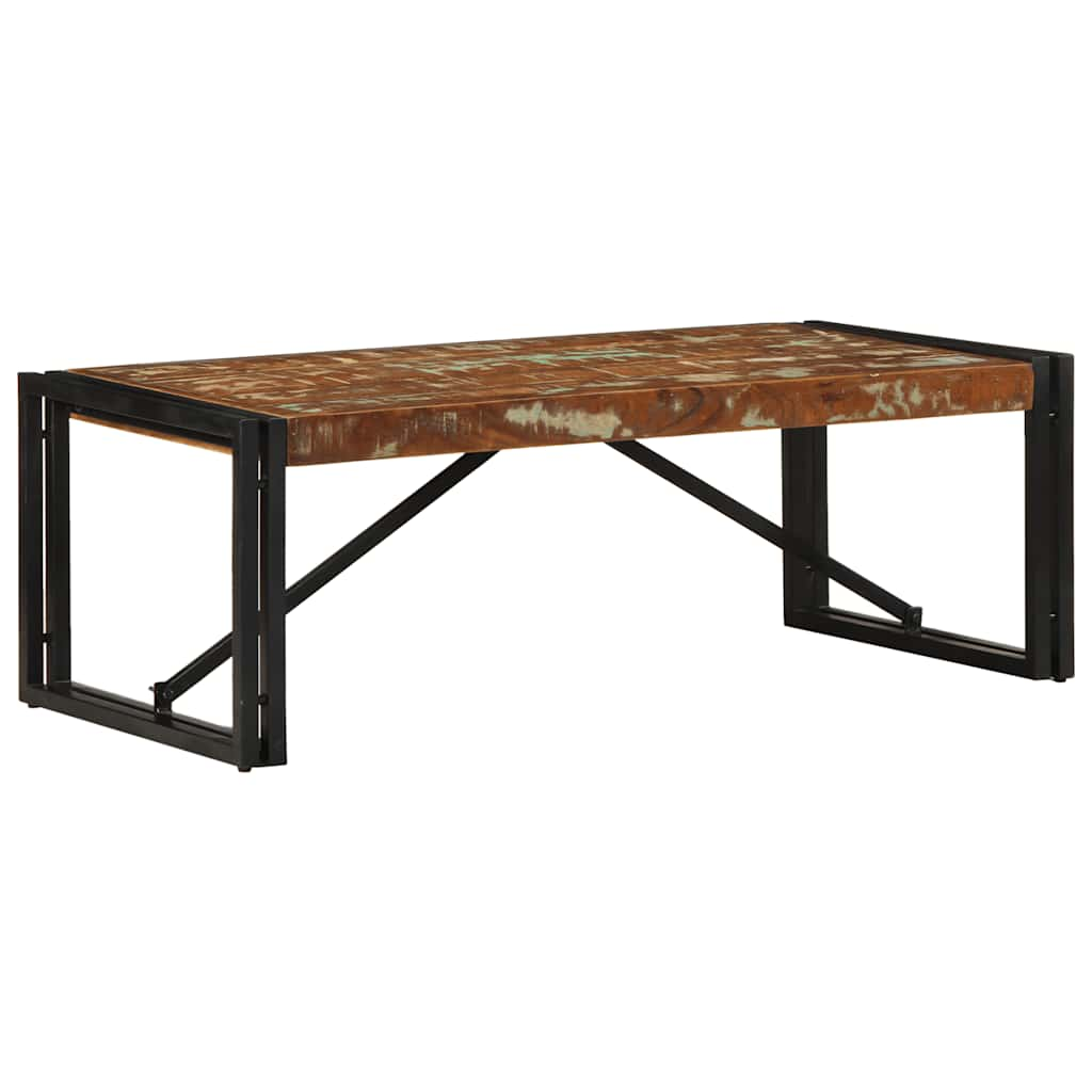 Coffee Table Multicolour 100x50x35 cm Solid Wood Reclaimed