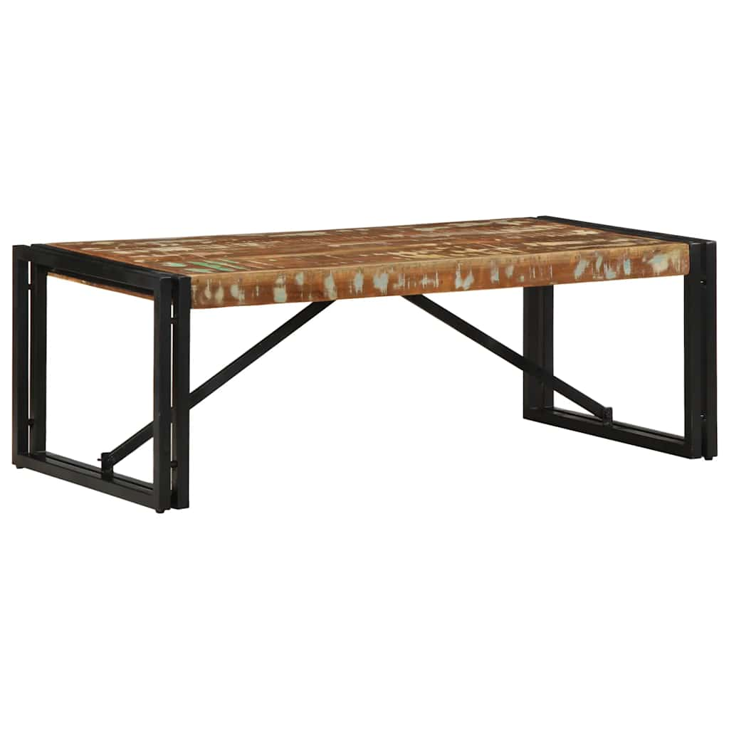 Coffee Table Multicolour 100x50x35 cm Solid Wood Reclaimed