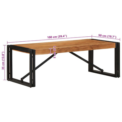 Coffee Table 100x50x35 cm Solid Wood Acacia