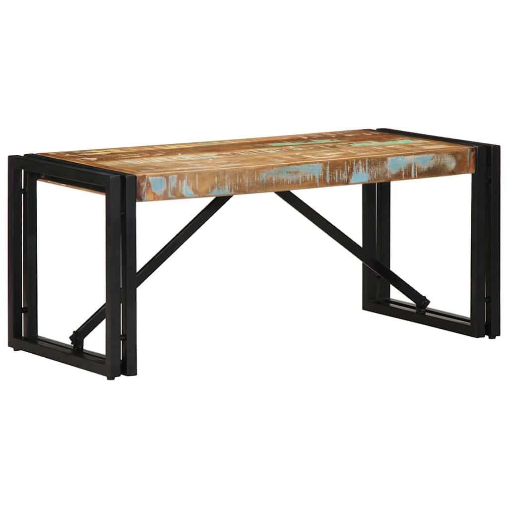 Coffee Table Multicolour 80x40x35 cm Solid Wood Reclaimed