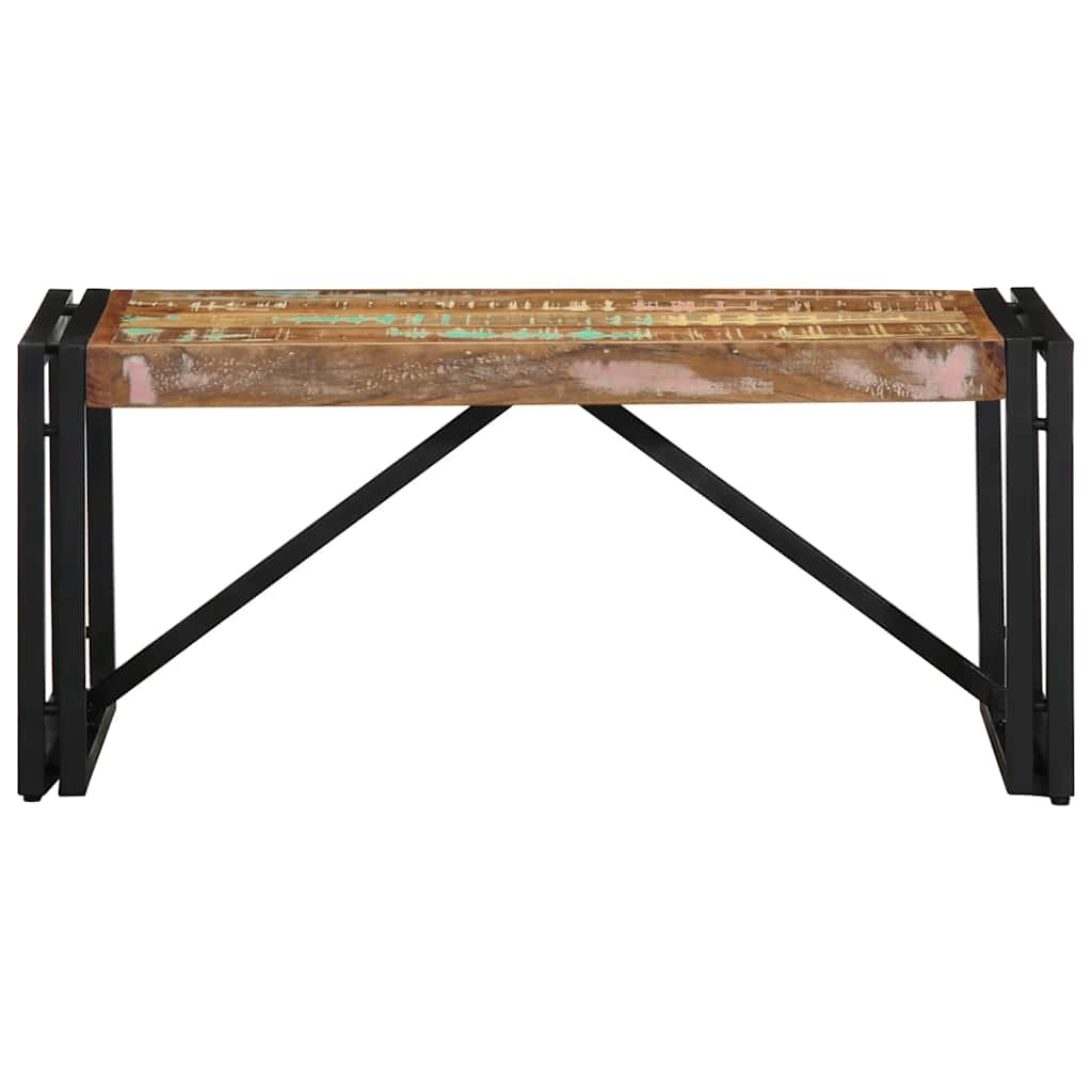 Coffee Table Multicolour 80x40x35 cm Solid Wood Reclaimed