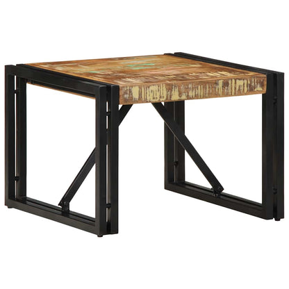 Coffee Table Multicolour 50x50x35 cm Solid Wood Reclaimed