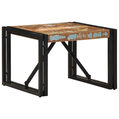 Coffee Table Multicolour 50x50x35 cm Solid Wood Reclaimed