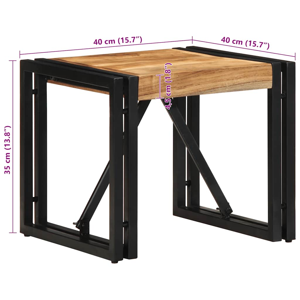 Coffee Table 40x40x35 cm Solid Wood Acacia