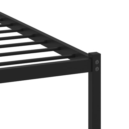 Metal Bed Frame without Mattress Smoked Oak 75x190 cm Small Single